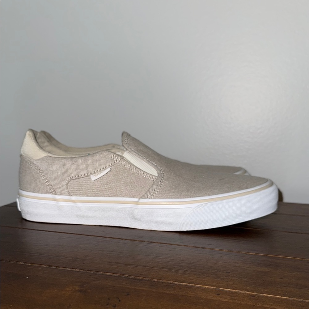 Vans Slip-On Canvas Sneakers - Beige